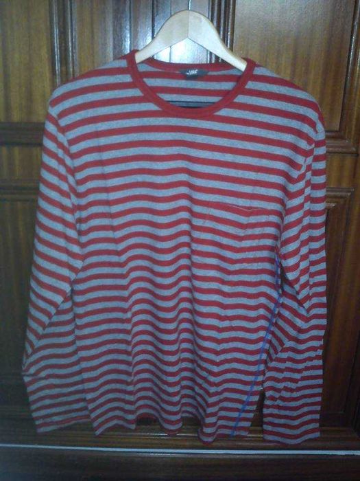 sweat vermelha e cinzenta tamanho l