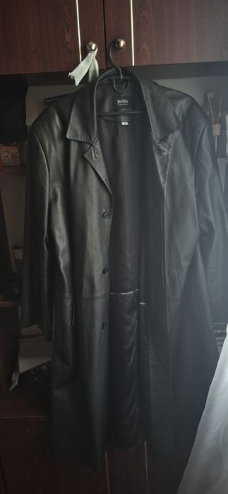 Шкіряний плащ Hugo Boss