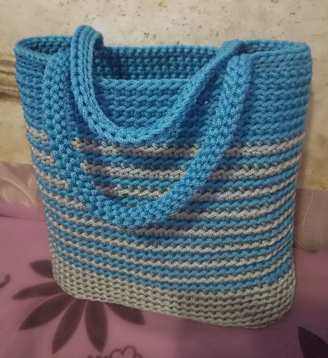 Сумка - шопер вязана