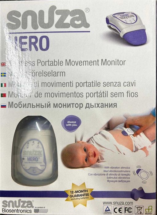 Monitor de respiração para bebés Snuza Hero
