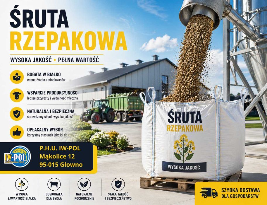Śruta Rzepakowa BigBagi z atestem - TYCHY