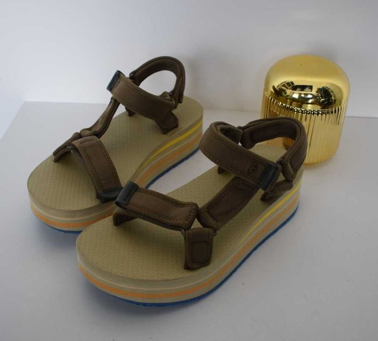 Tory Burch sandały buty na platformie paski r.7m vintage 39