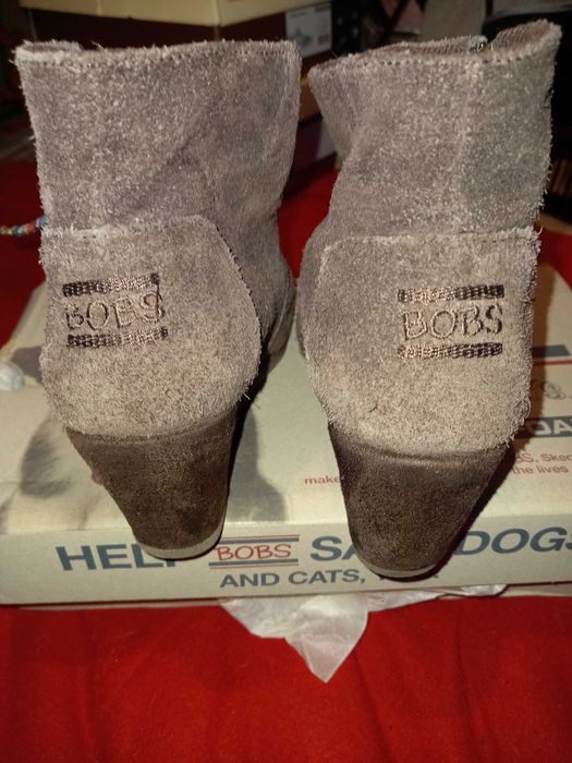 Botins de camurça castanhos - 36 - Skechers