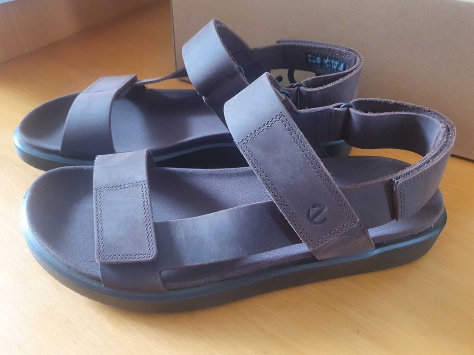 Sandały skórzane ECCO Flowt M 46 EU 29,5 CM brązowe