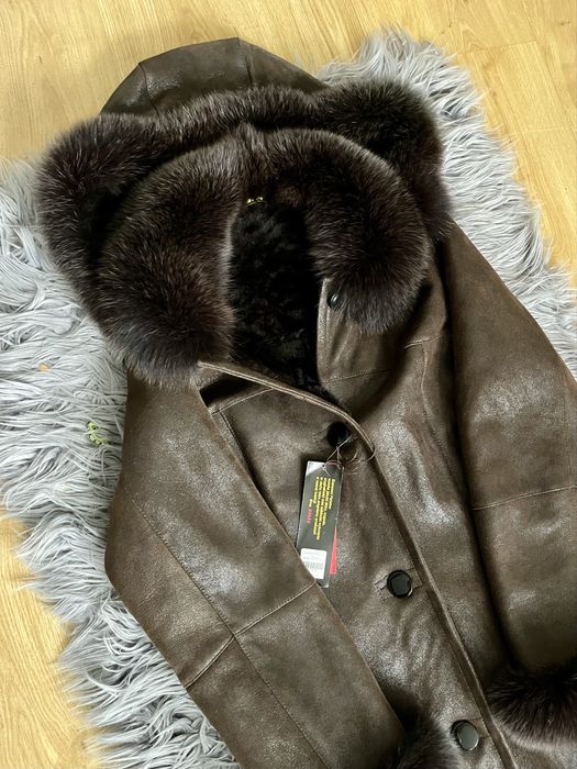 Naturalny kożuch 38/40 nowy z metką natural shearling coat