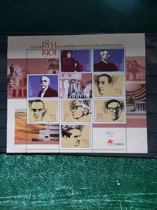 2001 Folha Miniatura: Prominent Figures of Portuguese History and Culture MNH **