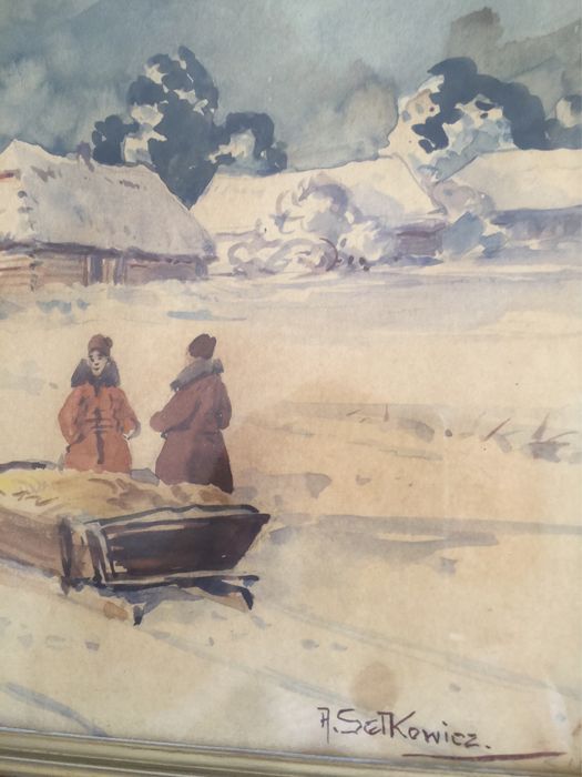 Malarstwo polskie oryginał,Marian Czyżewski, Adam Setkowicz.