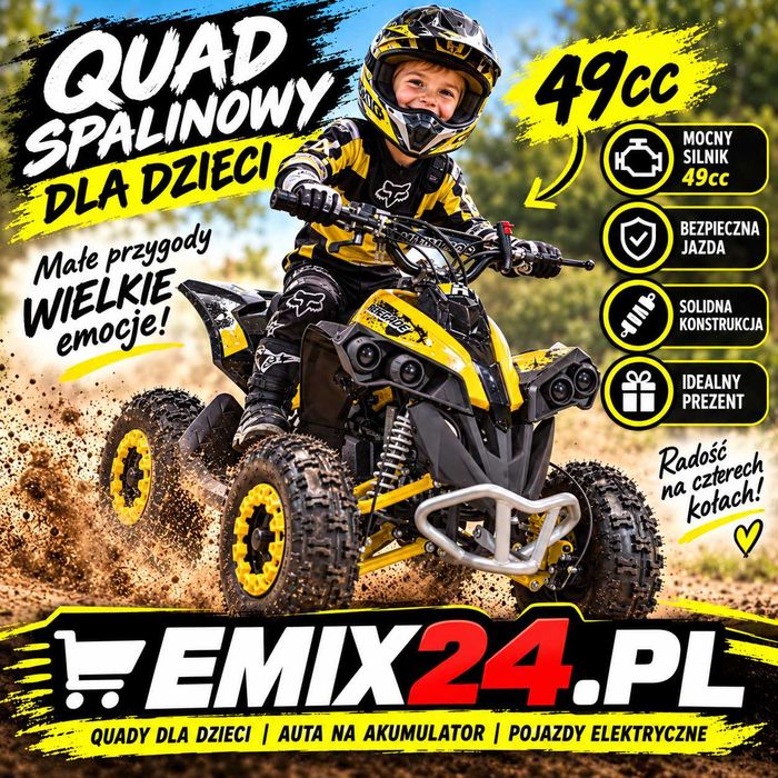 Quad Spalinowy dla dzieci RENEGADE HIPERFECT 49CC Żółty PSP.ATV-3A