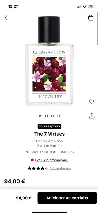 Perfume The 7 Virtues Cherry Ambition – PORTES INCLUÍDOS