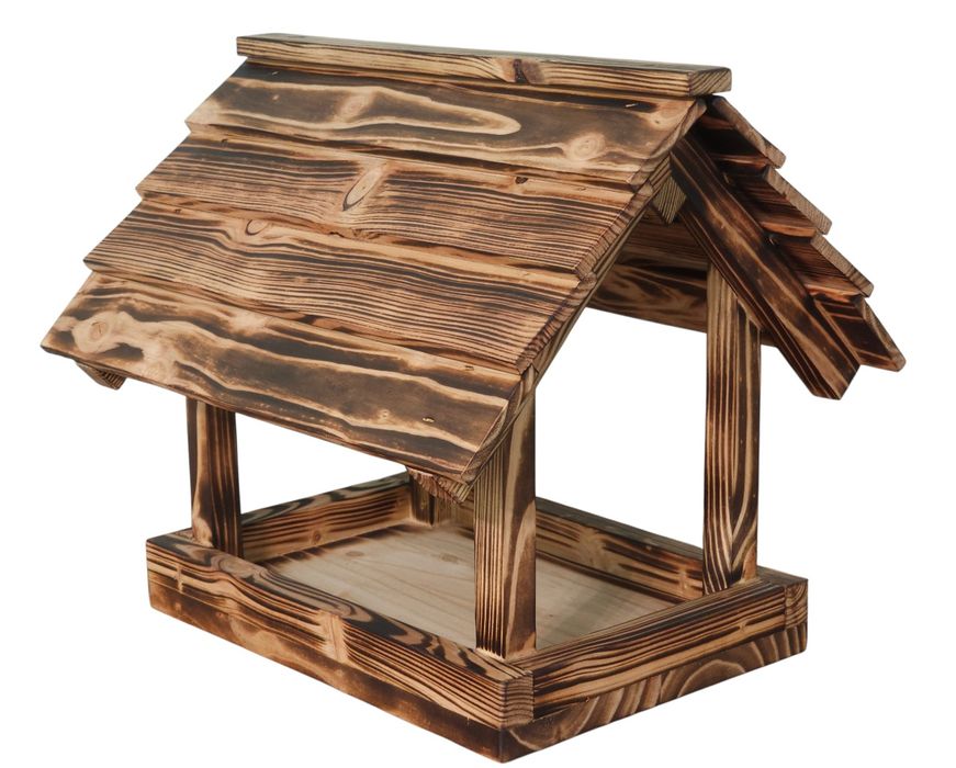 Piękny Solidny Karmnik dla ptaków opalany impregnowany