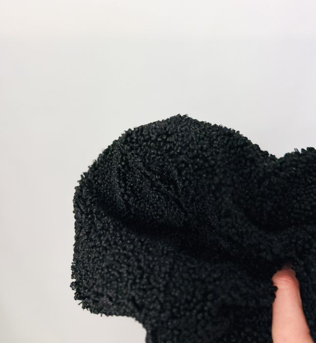 Czarna bluza baranek z zamkiem L 40 Papaya