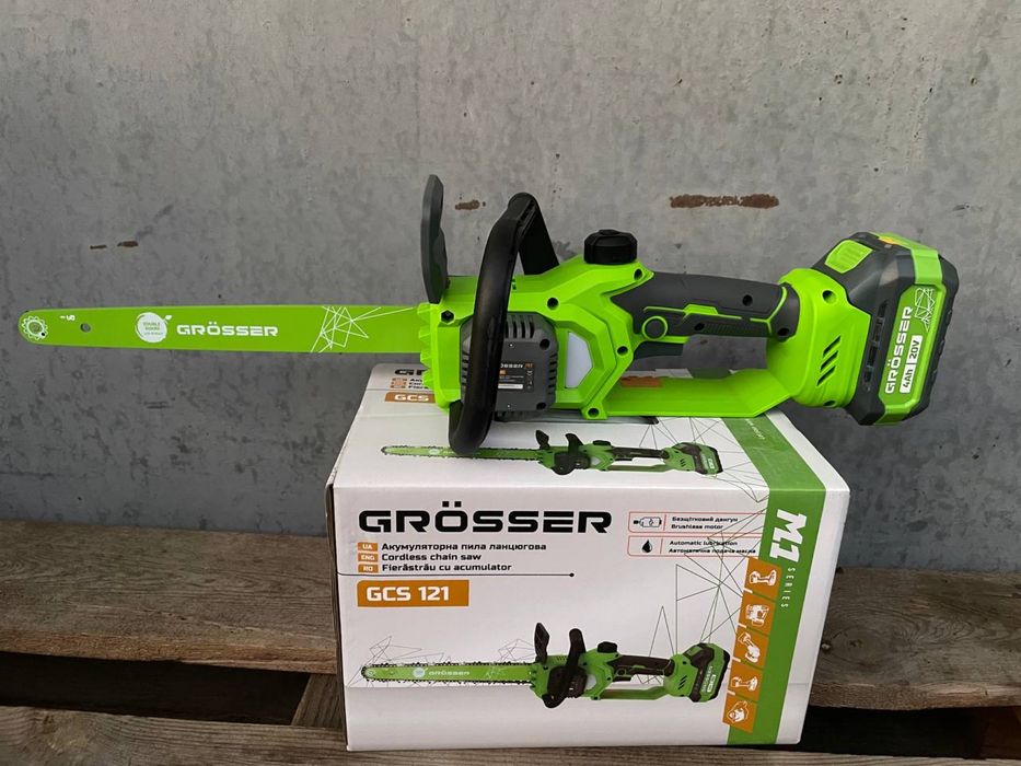 Акумуляторна безщіткова ланцюгова пила Grosser GCS 121