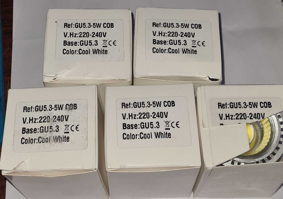 Lampada Led GU-5.3 - 5W Cool White 5 Peças