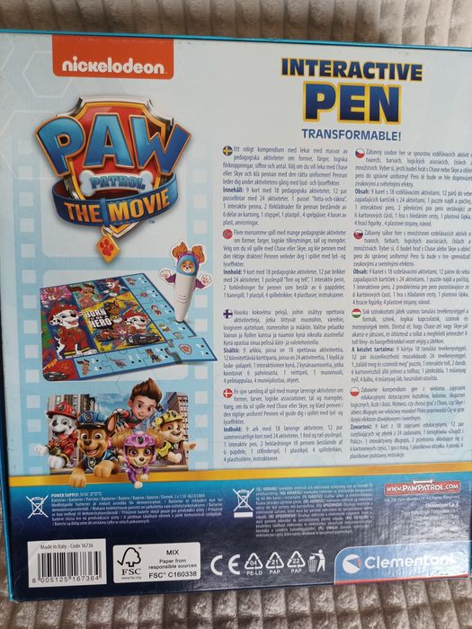 Psi Patrol interaktywny długopis gra edukacyjna Clementoni