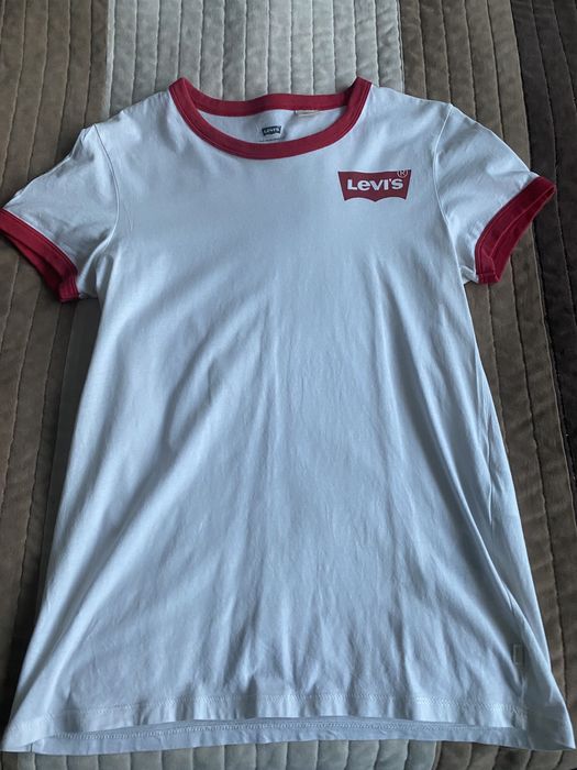 Xs Levis bluzka czerwono biała