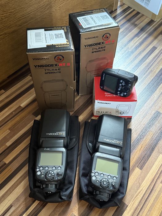 ZESTAW 2x Lampa Reporterska YN 600EX-RT II + Nadajnik YN-E3-RT II
