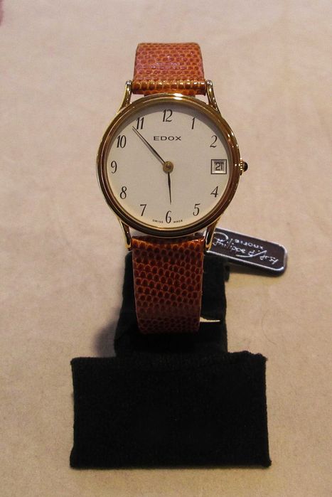 Antigo Relógio de Pulso EDOX c/ Mov. Mecânico - 1980 NOVO Stock Antigo