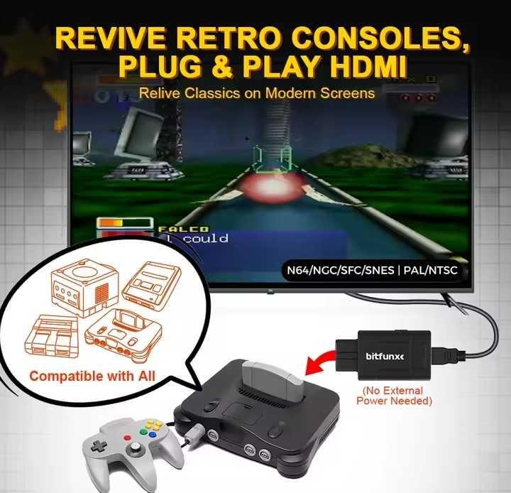 Conversor SNES/SFC/N64/Gamecube to HDMI - Novo e Lacrado.