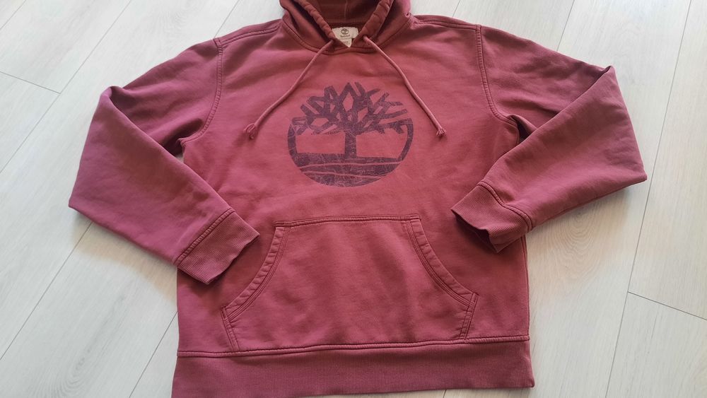 Bluza z kapturem bordowa timberland roz m