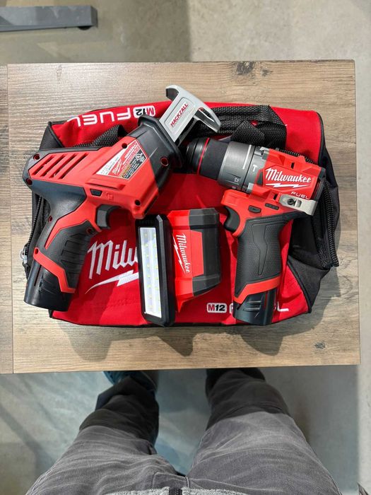 Zestaw 3 narzędzi akumulatorowych Milwaukee M12 (3495-23)