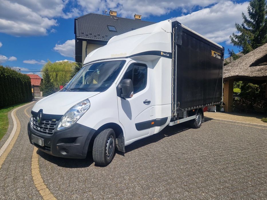 Renault MASTER 2.3 TWIN-CAB (łóżko z tyłu)/PLANDEKA-FIRANKA+8 EP+SALON POLSKA/PIERWSZY WŁAŚCICIEL+GOTOWY DO PRACY+okazja ORGINAŁ