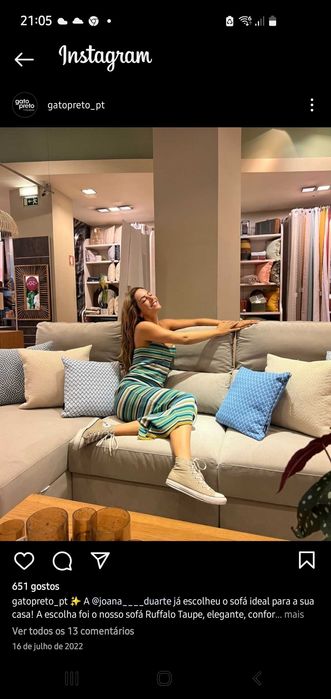 Sofá chaise longue novo embalado