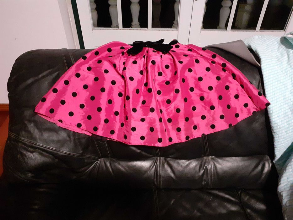 Vestido de Seda com Bolinhas Para Criança 4 anos