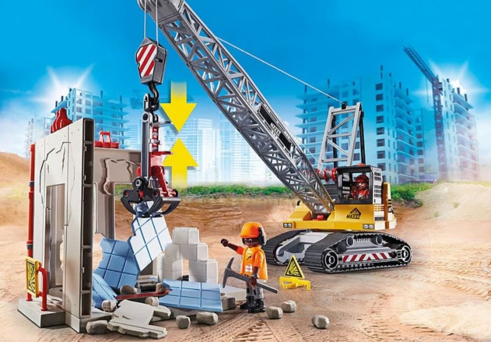 Koparka linowa z elementami konstrukcyjnymi Playmobil