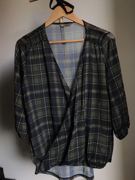 Camisa xadrez verde caqui da Sfera