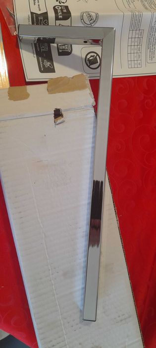 Conjunto de 2 suportes de parede para tampo de lavatório (cromado)