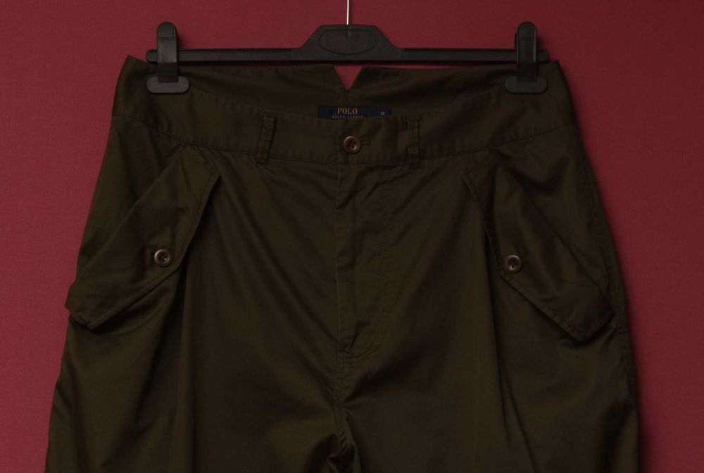Polo Ralph Lauren рр 12 L милитари брюки из хлопка подстреленые