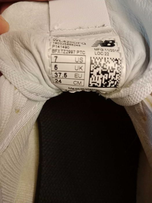 New Balance 420 Reengineered brancas, 7us, 5uk, 37.5eu, 24jp