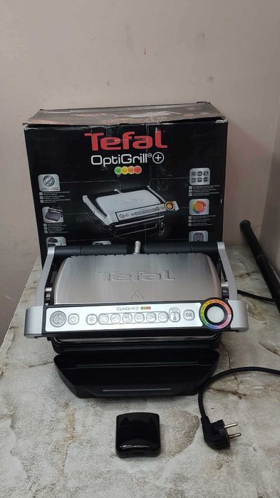 Grill Elektryczny TEFAL GC712D34 OptiGrill+ 2000W SREBRNY