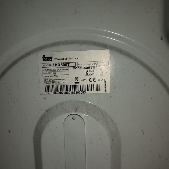 Motor de máquina de lavar roupa Teka 6kg