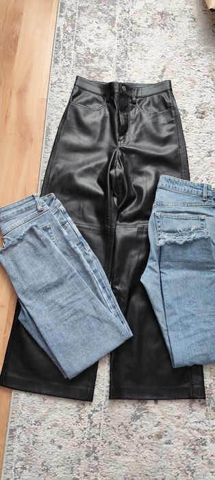 Spodni skórzane jeansy