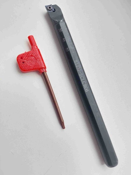 Резец расточной S12М-SCLCR06 державка 12 мм, с пластиной CCMT060204