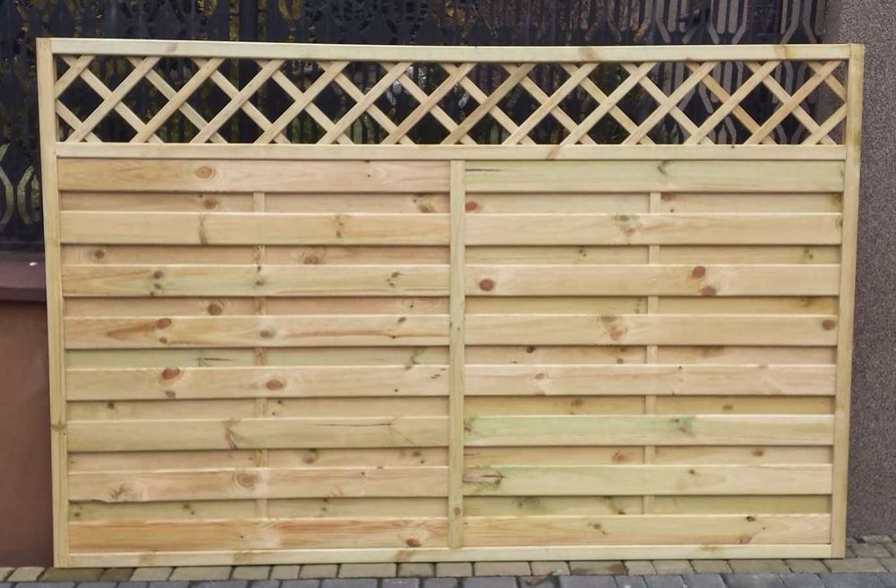 Płot Drewniany 250x180cm  Płoty Pergole Mocne i Solidne Ogrodzenie