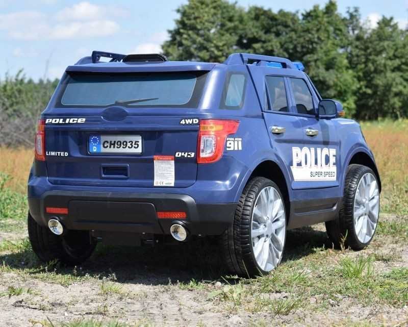 Auto samochód na akumulator MEGA POLICJA MEGAFON samochodzik autko SUV