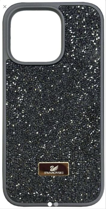 Чохол для iphone 16 pro max з кристалами (чорний)
