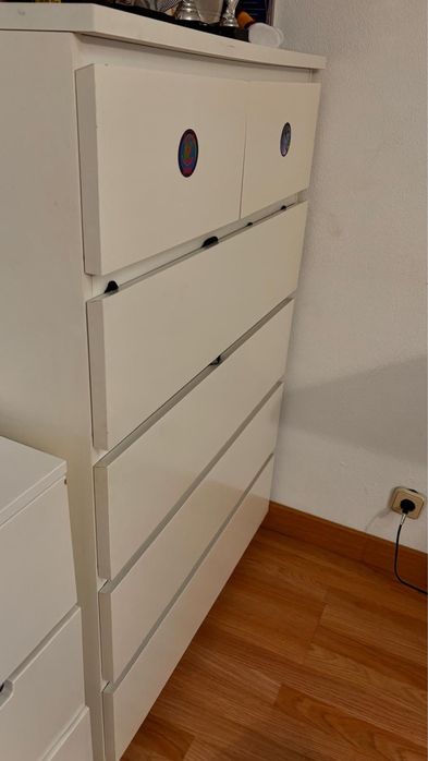 Comoda 6 gavetas branco 80x123