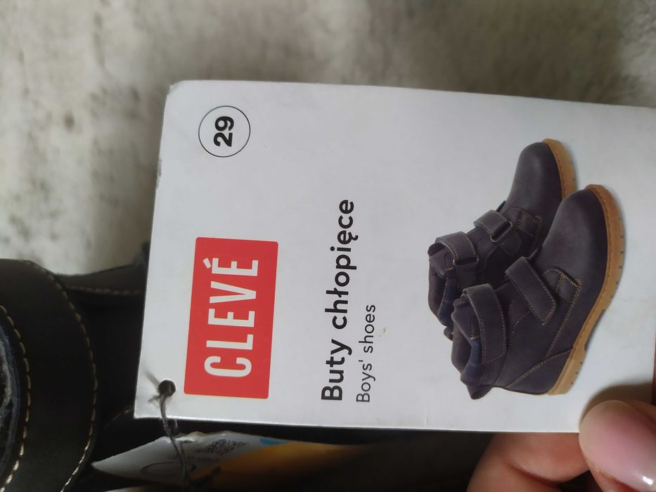 Szare botki chłopięce buty przejściowe 29 trzewiki