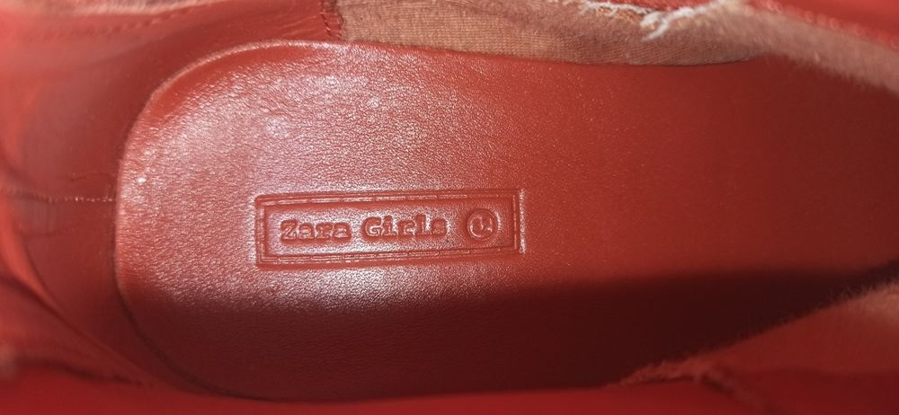 Botki Zara 32  brązowe SKÓRA