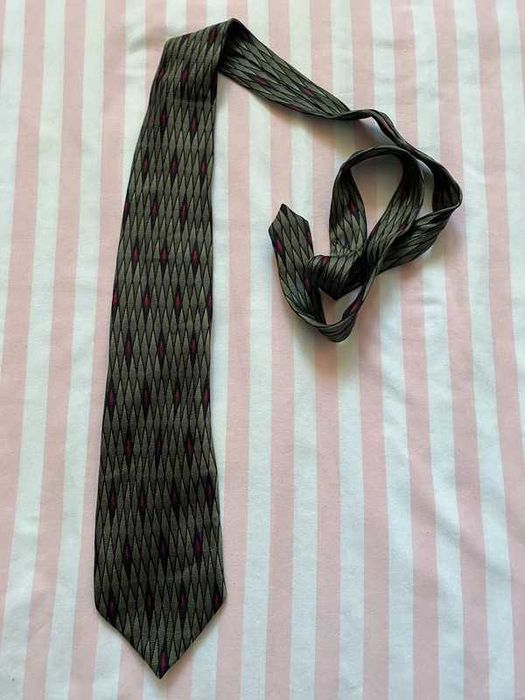 Jedwabny krawat w romby Grateful Dead