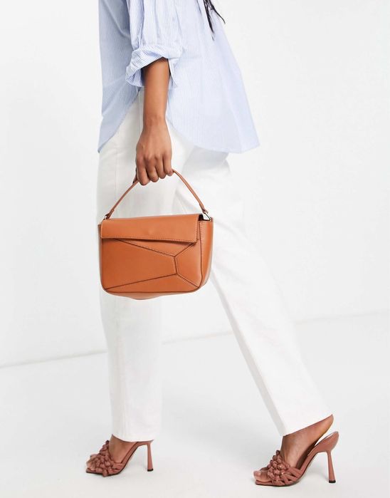 Сумка винтажная коричневая мессенджер стильная через плечо