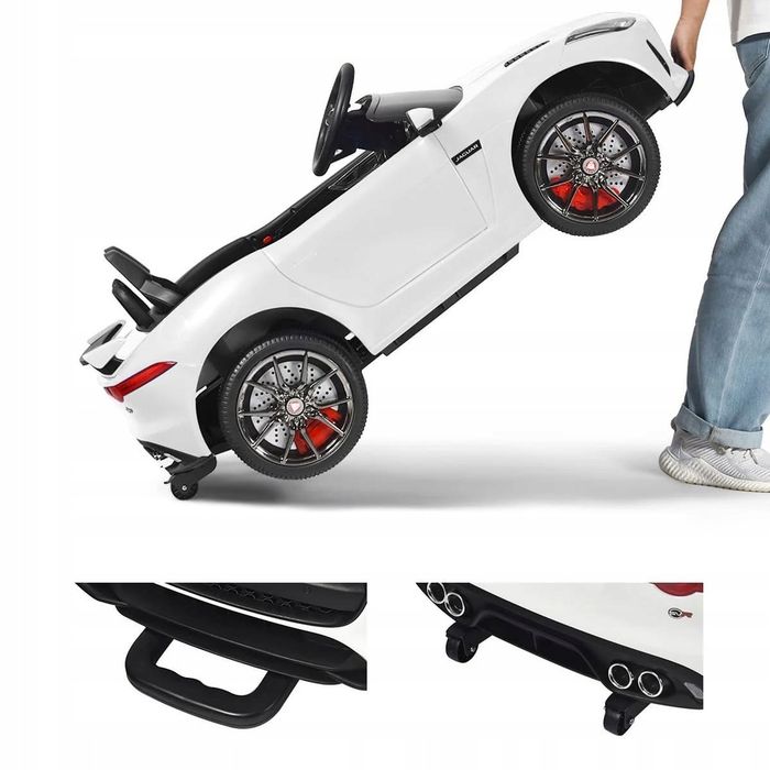 Samochód elktryczny 12V  dla dzieci Jaguar F-TYPE SVR biały