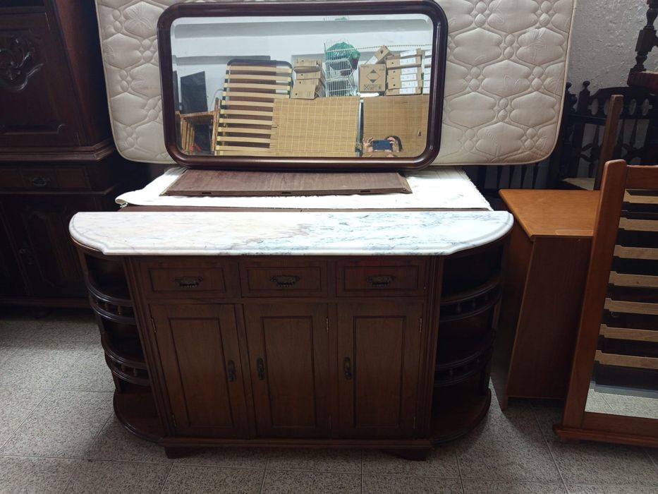 Conjunto sapateira + espelho