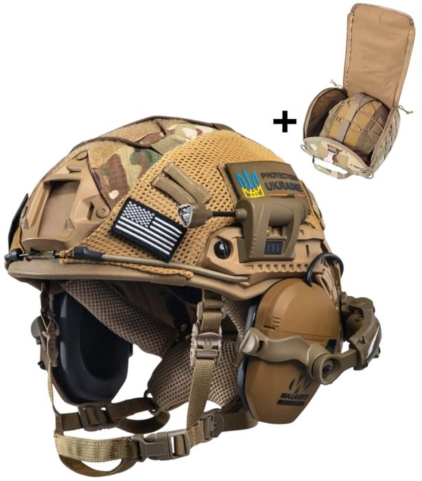 Балістичний військовий шолом FAST Helmet NIJ IIIA каска захисна койот