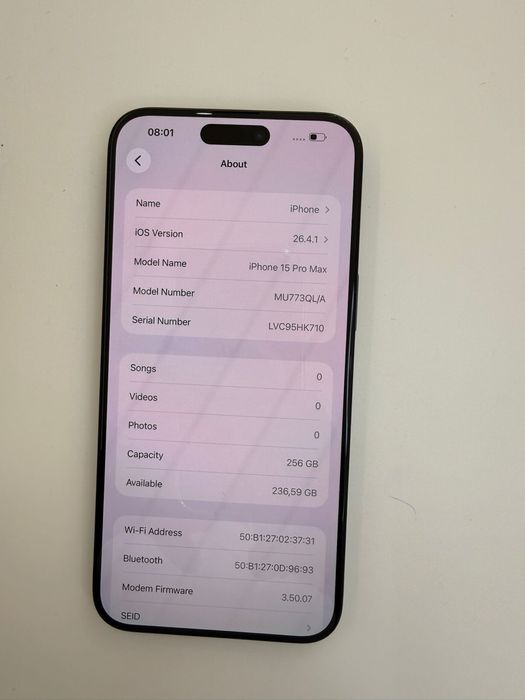 Iphone 15 Pro Max de 256GB Impecavel