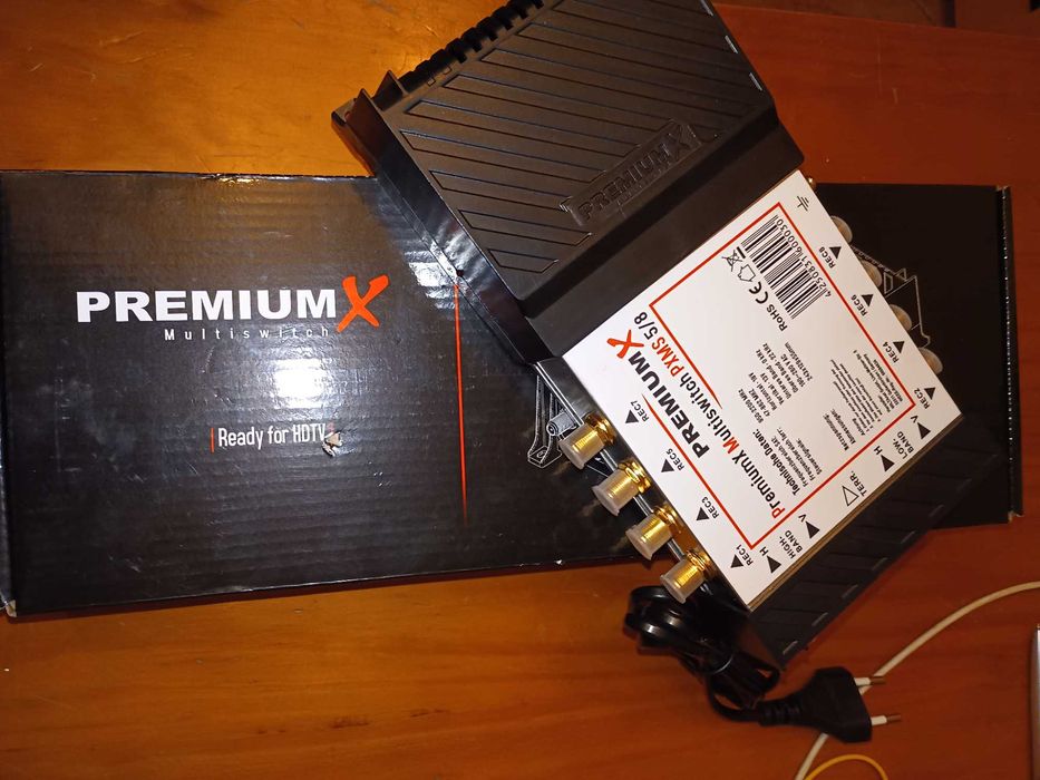 Multiswitch 2 parabólicas, antena terrestre,  ate 8 Receivers/TVs