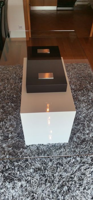 Mesa de sala tampo de vidro